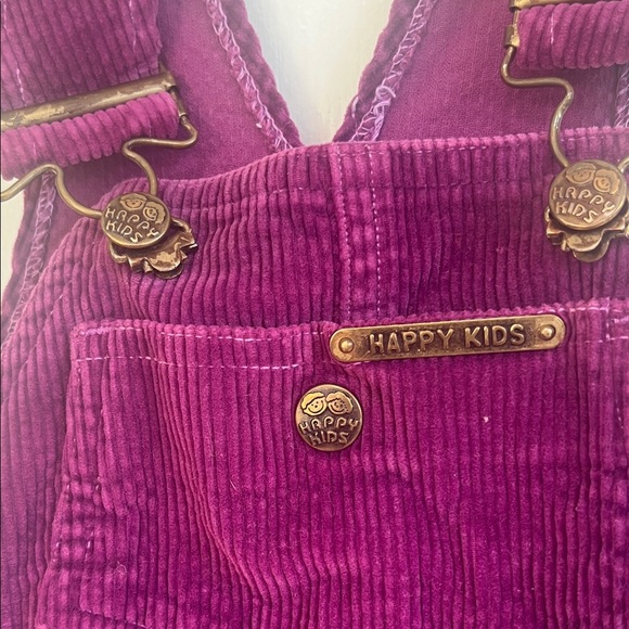 Happy Kids Purple Corduroy Overalls 12 Months - Picture 3 of 7